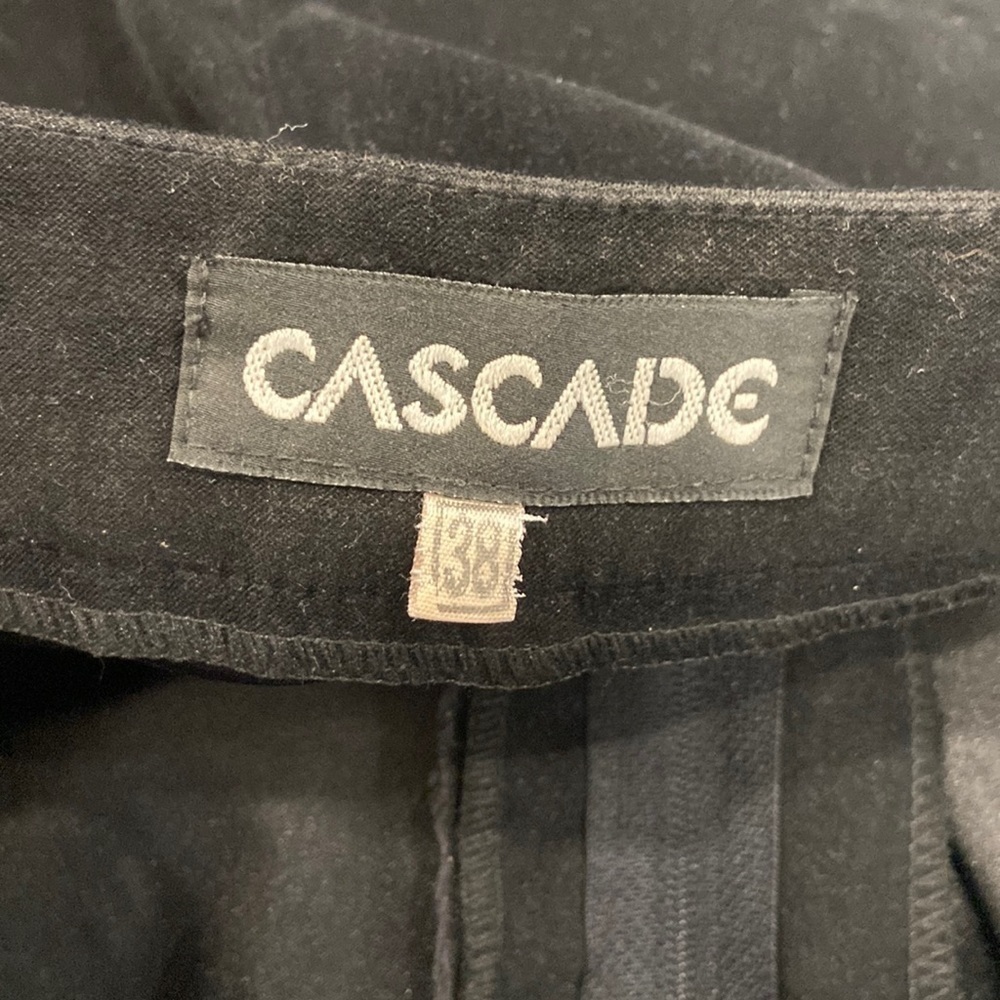 Vintage CASCADE Black Trousers size 38 - Picture 3 of 5